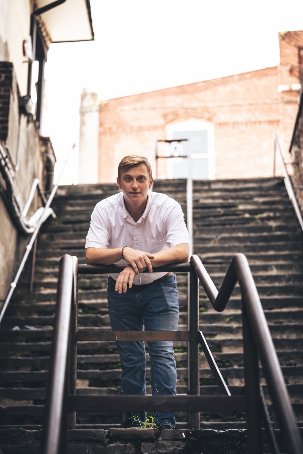 Full-length portrait of Mark Brown